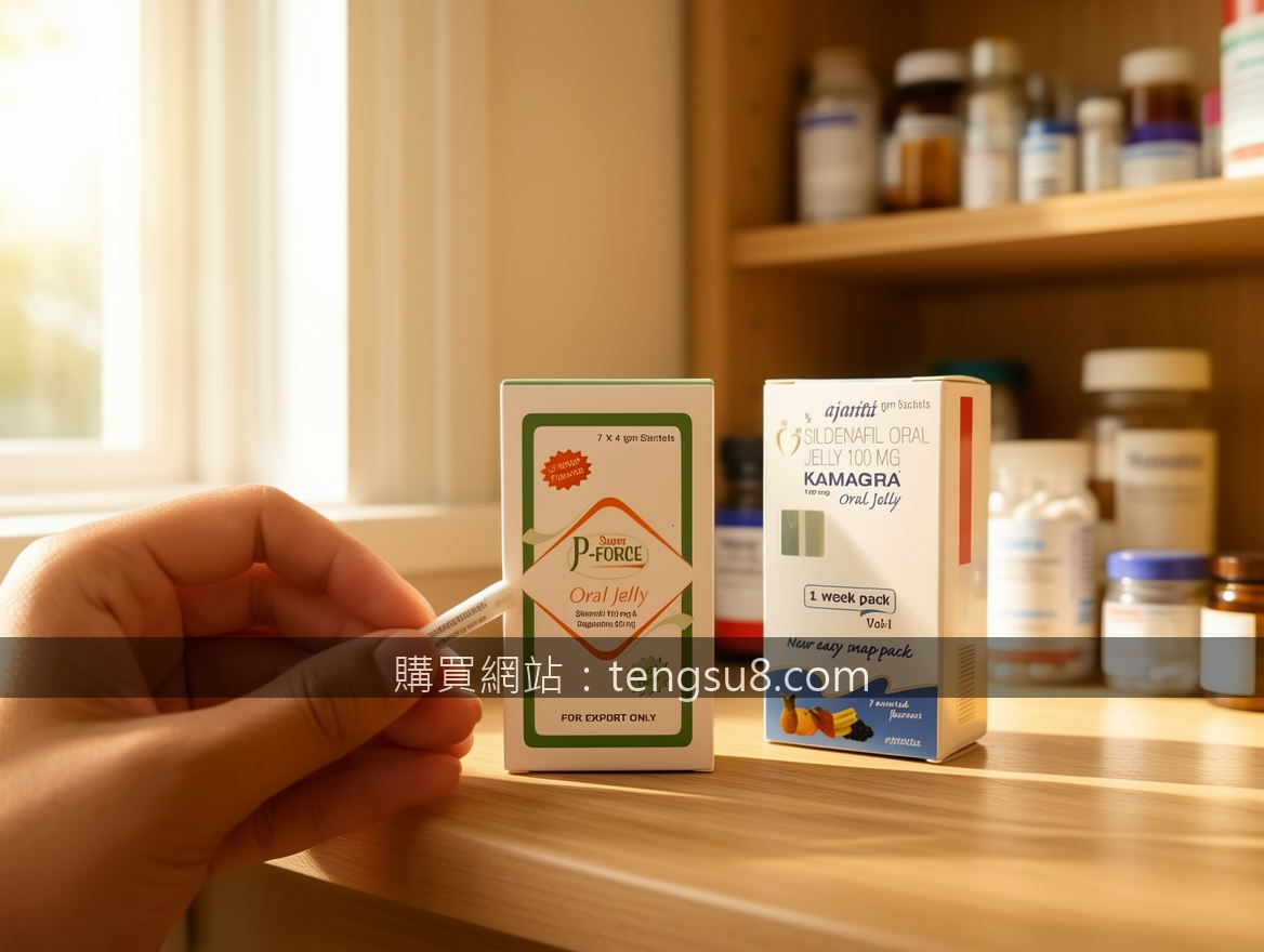 Lifestyle product photography. Place the Super P-Force Oral Jelly and Kamagra Or